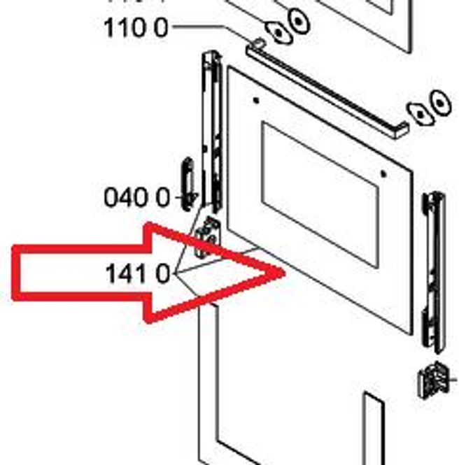 Hovedbilde C00312308 Oven glass + support