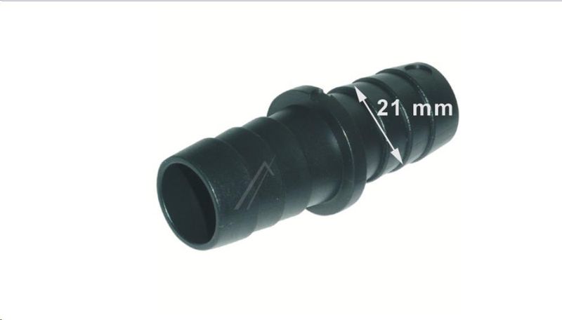 SLANGEKOBLING TIL AVLØPSSLANGER, 21/21MM. - RETT
