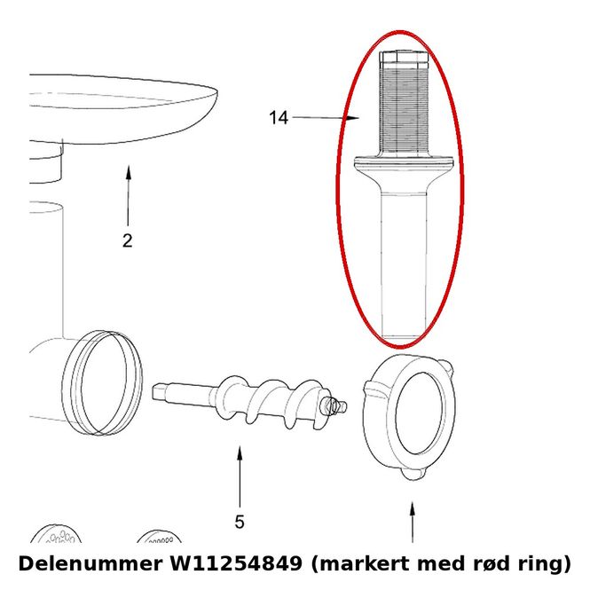 Hovedbilde KitchenAid W11254849 – Stapper m/lokk 5KSMMGA