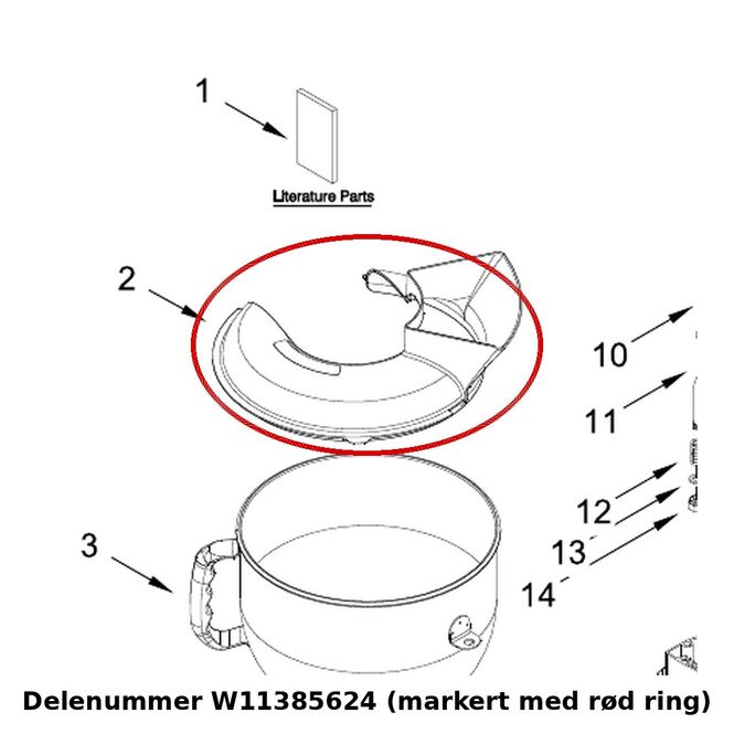 Hovedbilde KitchenAid W11385624 – Helletut bred 5KSM60/70