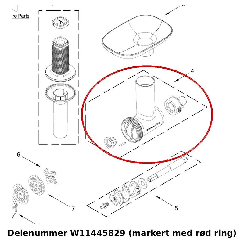 KitchenAid W11445829 – Kvernhus 5KSMFGA